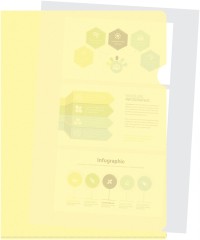 Папка-уголок Бюрократ Pastel -EPAST/YEL A4 пластик 0.18мм желтый