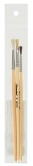 Набор кистей Silwerhof 980055 (наб.3шт) пон.круг.№2/коз.круг.№3/щет.плос.№4 дерев.ручка