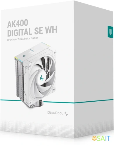 Устройство охлаждения(кулер) Deepcool AK400 Digital SE Wh ARGB Soc-AM5/AM4/1200/1700/1851 белый 4-pin 19-28dB Al+Cu LCD 220W 812gr Ret (R-AK400-WHADMN-GJD)