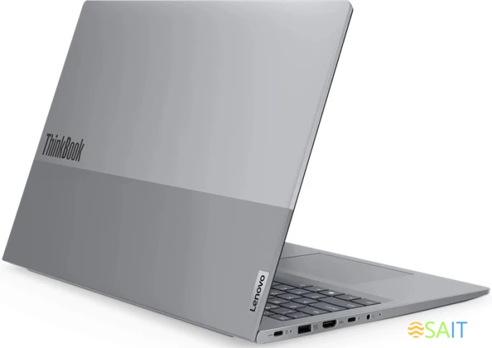 Ноутбук Lenovo Thinkbook 16 G6 IRL Core i5 1335U 8Gb SSD512Gb Intel Iris Xe graphics 16" IPS WUXGA (1920x1200) noOS grey WiFi BT Cam Bag (21KH004EEV)