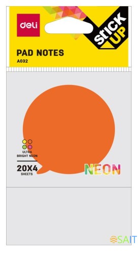 Закладки самокл. бумажные Deli EA03202 76х76мм 4цв.в упак. 20лист