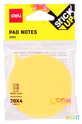 Закладки самокл. бумажные Deli EA03202 76х76мм 4цв.в упак. 20лист