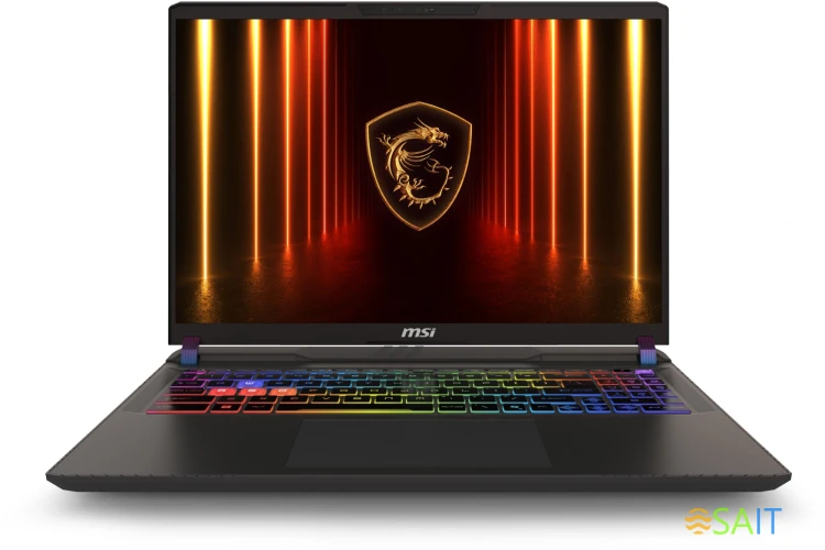 Ноутбук MSI Vector 16 HX AI A2XWHG-080XRU Core Ultra 7 255HX 32Gb SSD1Tb NVIDIA GeForce RTX5070Ti 12Gb 16" IPS FHD+ (1920x1200) FreeDOS grey space WiFi BT Cam (9S7-15M352-080)