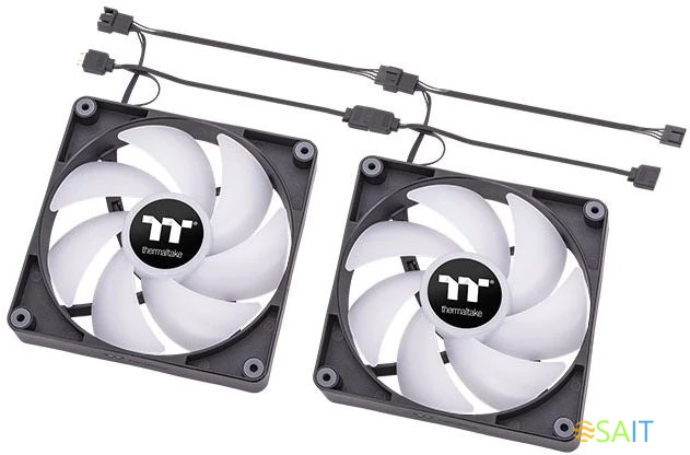 Вентилятор для корпуса Thermaltake CT120 Sync ARGB 120х120x25 черный 4-pin 25.8дБ (упак.:2шт) (CL-F149-PL12SW-A) Ret