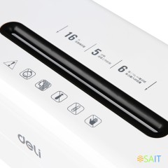 Шредер Deli Touch E9921-EU белый (секр.P-4) фрагменты 6лист. 16лтр. скрепки скобы пл.карты