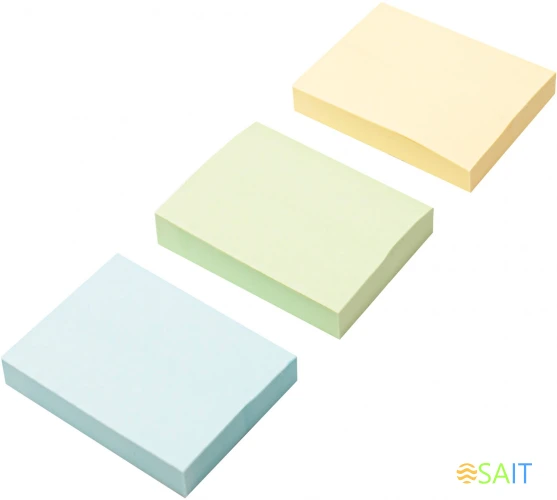 Блок самоклеящийся бумажный Silwerhof 38x51мм 100лист. 75г/м2 пастель ассорти европодвес (упак.:3шт)