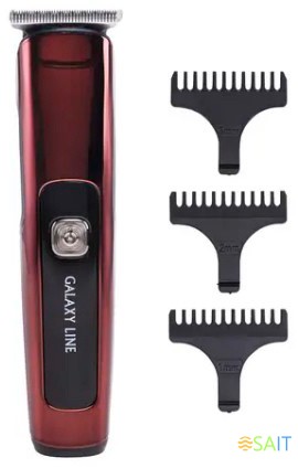 Машинка для стрижки Galaxy Line GL 4163 бордовый 3Вт (насадок в компл:3шт)