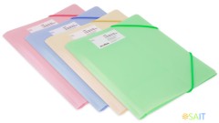 Папка на резинке Бюрократ Gems GEMPR05PIN A4 пластик кор.30мм 0.5мм розовый аметист карман для визитки