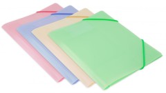 Папка на резинке Бюрократ Gems GEMPR05PIN A4 пластик кор.30мм 0.5мм розовый аметист карман для визитки