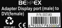 Переходник DisplayPort (m) DVI (f) белый