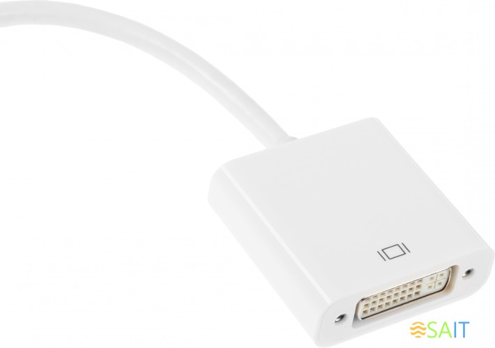 Переходник DisplayPort (m) DVI (f) белый