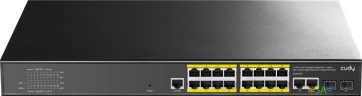 Коммутатор Cudy GS2018PS2-200W (L2) 16x1Гбит/с 2SFP 16PoE+ 200W управляемый