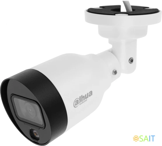 Камера видеонаблюдения IP Dahua DH-IPC-HFW1239S1P-LED-0280B-S5(QH2) 2.8-2.8мм цв. корп.:белый (DH-IPC-HFW1239S1P-LED-0280B-S5)