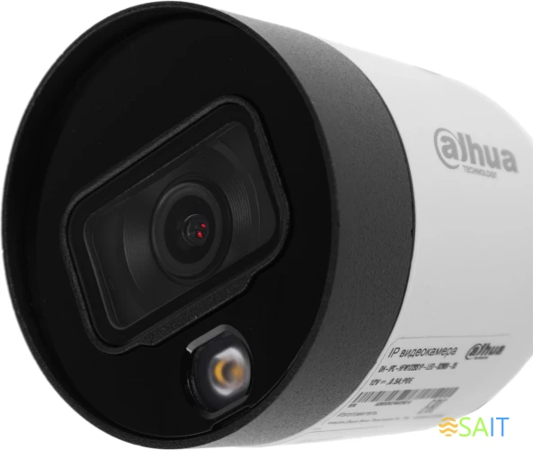 Камера видеонаблюдения IP Dahua DH-IPC-HFW1239S1P-LED-0280B-S5(QH2) 2.8-2.8мм цв. корп.:белый (DH-IPC-HFW1239S1P-LED-0280B-S5)