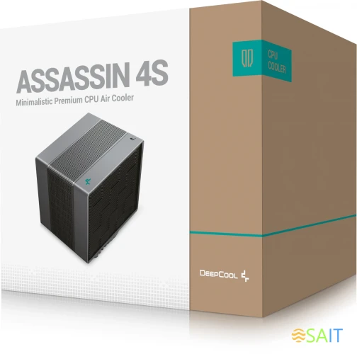Устройство охлаждения(кулер) Deepcool Assassin 4S Soc-AM5/AM4/1151/1200/2066/1700 черный 4-pin 22.6-29.3dB Al+Cu 250W 1380gr Ret (R-ASN4S-BKGPMN-G)