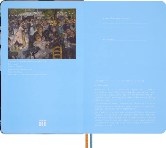 Блокнот Moleskine LIMITED EDITION MUSEE D`ORSAY SKNTBHL6911S1NL Large 130х210мм обложка текстиль 176стр. линейка синий