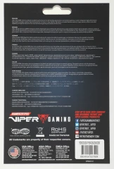 Память DDR4 2x8Gb 3600MHz Patriot PVB416G360C8K Viper 4 Blackout RTL Gaming PC4-28800 CL18 DIMM 288-pin 1.35В с радиатором Ret