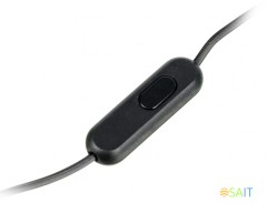 Гарнитура внутриканальные Sony MDR-EX15AP 1.2м черный проводные в ушной раковине