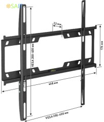 Кронштейн для телевизора Holder F4614-B черный 32"-55" макс.40кг настенный фиксированный