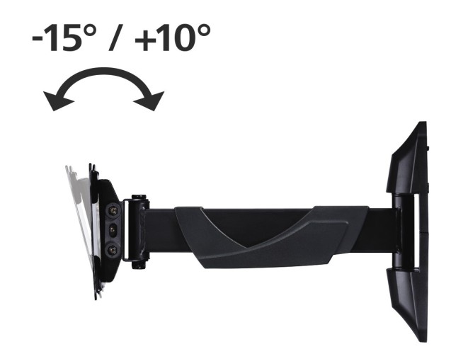 Кронштейн для телевизора Hama FULLMOTION черный 10"-26" макс.25кг настенный