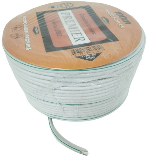 Кабель Premier SAT-50M BC WT 100м. белый (21-501 100)