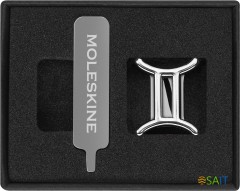 Шильд-символ Moleskine Zodiac Близнецы металл серебристый коробка с европод. PINGEMINISILV