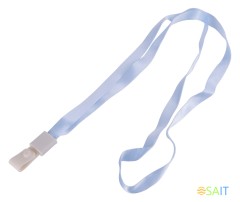 Шнур для пропуска Deli 8352l-blue 45х1см нейлон голубой (упак.:12шт) пластиковый пакет