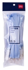 Шнур для пропуска Deli 8352l-blue 45х1см нейлон голубой (упак.:12шт) пластиковый пакет