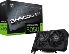 Видеокарта MSI PCI-E 5.0 RTX 5050 8G SHADOW 2X OC NVIDIA GeForce RTX 5050 8Gb 128bit GDDR6 2602/20000 HDMIx1 DPx3 HDCP Ret