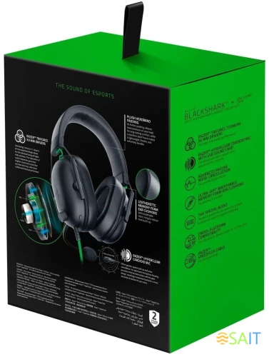 Наушники с микрофоном Razer Blackshark V2 X черный 2м мониторные оголовье (RZ04-03240100-R3M1)