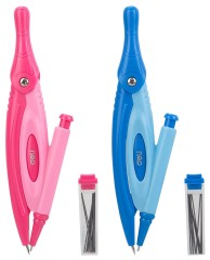 Циркуль Deli EG20002 в компл.:набор грифелей