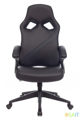 Кресло игровое Zombie Driver черный эко.кожа с подголов. крестов. пластик