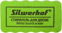 Стиратель Silwerhof 659004-02 для досок фетр 10.7x5.7x2см зеленый магнитный