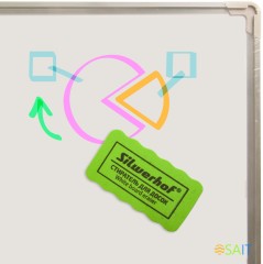 Стиратель Silwerhof 659004-02 для досок фетр 10.7x5.7x2см зеленый магнитный