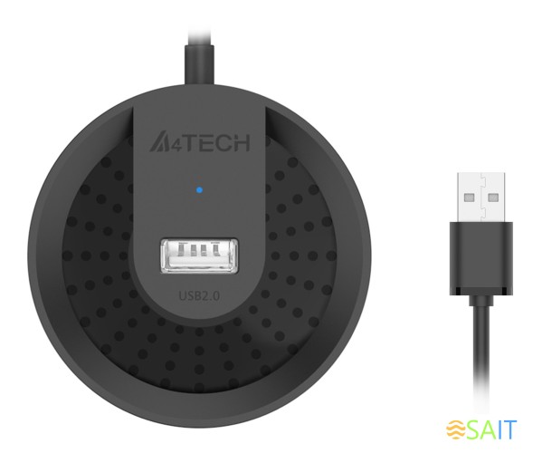 Разветвитель USB 2.0 A4Tech HUB-20 4порт. черный