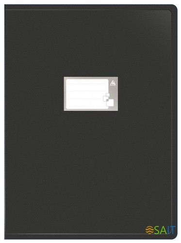 Папка с 20 прозр.вклад. Бюрократ -BPV20A3BLACK A3 пластик 0.8мм черный