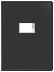 Папка с 20 прозр.вклад. Бюрократ -BPV20A3BLACK A3 пластик 0.8мм черный
