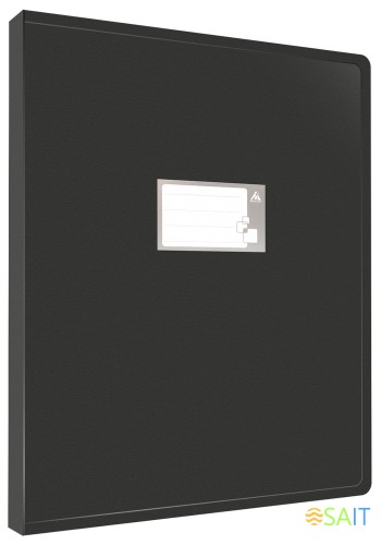 Папка с 20 прозр.вклад. Бюрократ -BPV20A3BLACK A3 пластик 0.8мм черный