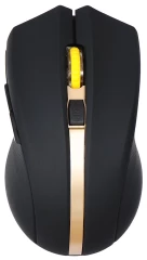 Мышь Оклик 495MW черный/золотистый оптическая 1600dpi беспров. USB для ноутбука 6but (998168)