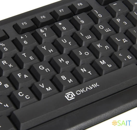 Клавиатура + мышь Оклик 230M клав:черный мышь:черный USB беспроводная (412900)