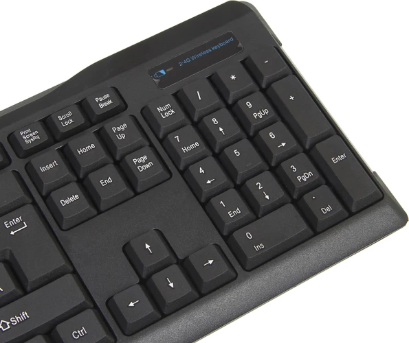 Клавиатура + мышь Оклик 230M клав:черный мышь:черный USB беспроводная (412900)