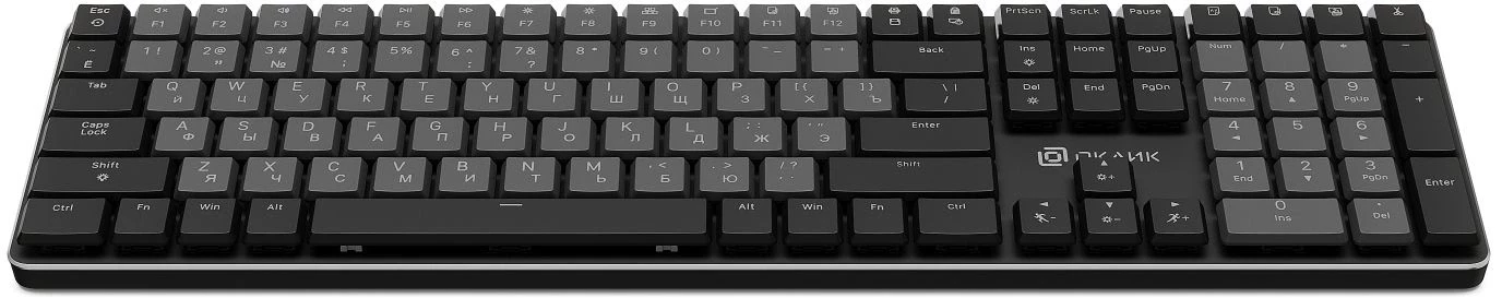 Клавиатура Оклик K953X механическая черный/серый USB Multimedia LED (1901086)