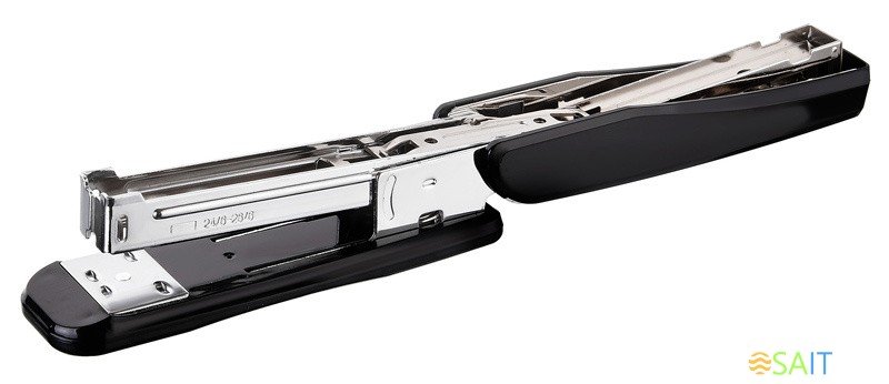 Степлер Silwerhof 24/6 26/6 (30листов) черный 80скоб пластик закрытый/открытый коробка