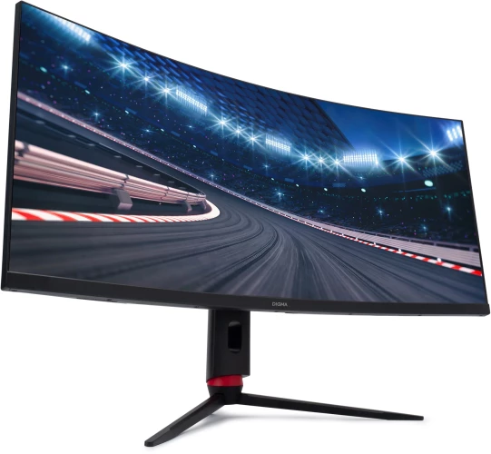 Монитор Digma 34" Overdrive 34A710Q черный VA LED 1ms 21:9 HDMI M/M матовая HAS Piv 450cd 178гр/178гр 3440x1440 165Hz G-Sync FreeSync DP 2K USB 7.1кг