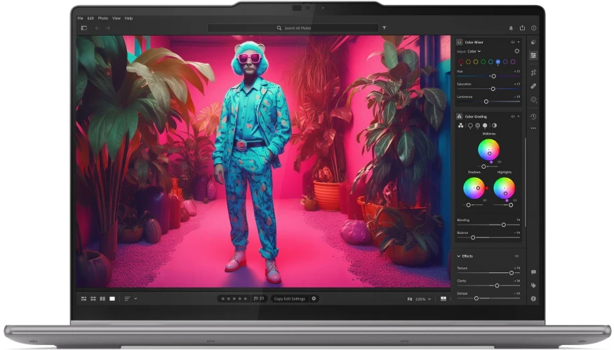 Ноутбук Lenovo Yoga 7 14AHP9 Ryzen 7 8840HS 16Gb SSD1Tb AMD Radeon 780M 14" IPS Touch WUXGA (1920x1200) Windows 11 Home dk.grey WiFi BT Cam Bag (83DK006RRK)
