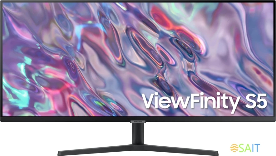 Монитор Samsung 34" ViewFinity S5 S34C500GAIXCI черный VA LED 21:9 полуматовая 3000:1 300cd 178гр/178гр 3440x1440 100Hz FreeSync DP Ultra WQHD 4.9кг