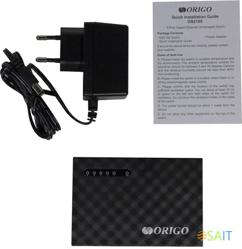 Коммутатор Origo OS2105 OS2105/A2A 5x1Гбит/с неуправляемый