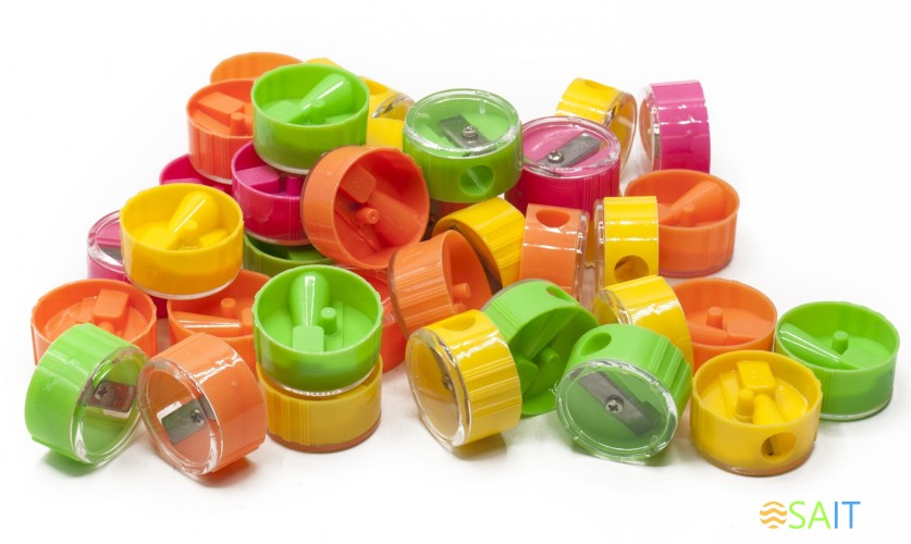 Точилка для карандашей ручная Silwerhof 191082 Веселые друзья 1 отверстие пластик ассорти