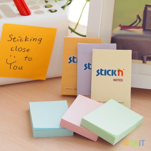 Блок самоклеящийся бумажный Stick`n 21147 51x76мм 100лист. 70г/м2 пастель зеленый