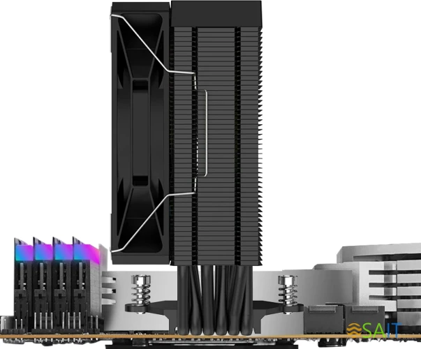 Устройство охлаждения(кулер) Bloody BD-AC220-ARGB1 ARGB Soc-AM5/AM4/1200/1700/1851 черный 4-pin 14-26dB Al+Cu LCD 220W 596gr Ret (BD-AC220-ARGB1-BK)
